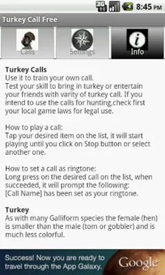 Turkey Call Free android App screenshot 1